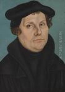 Portrait Of Martin Luther, Head And Shoulders, Turned Towards The Viewer