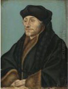 Portrait Of Erasmus Of Rotterdam by Lucas The Elder Cranach