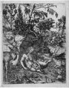 Die Buse Des Hl by Lucas The Elder Cranach