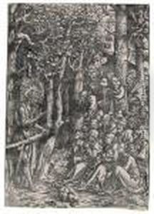 St
John The Baptist Preaching In The Wilderness by Lucas The Elder Cranach
