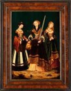 Judith Mit Dem Kopf Des Holofernes Undden Zwei Begleiterinnen by Lucas The Elder Cranach