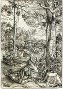 The Penitence Of Saint Jerome by Lucas The Elder Cranach