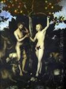 Adam And Eve by Lucas The Elder Cranach