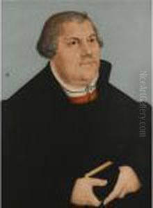 Portrait Of Martin Luther by Lucas The Elder Cranach