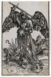 The Archangel Michael Weighing A Soul by Lucas The Elder Cranach