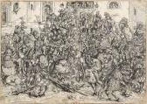 Le Tournoi. by Lucas The Elder Cranach
