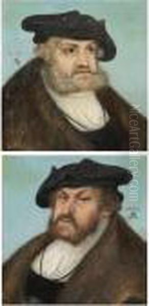 Portrait Of The Elector Frederick Iii The Wise Of Saxony (1463-1525), Bust Length;
Portrait Of The Elector John The Steadfast Of Saxony (1468-1532), Bust Length - view 1