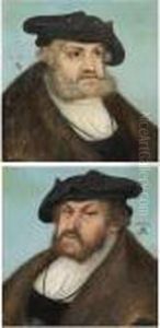Portrait Of The Elector Frederick Iii The Wise Of Saxony (1463-1525), Bust Length;
 Portrait Of The Elector John The Steadfast Of Saxony (1468-1532), Bust Length