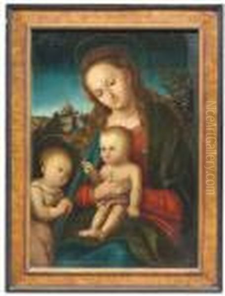 The Elder . The Madonna And Child With Young St John The Baptist - view 1