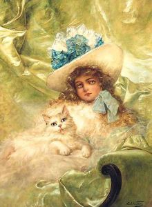 Portrait Of A Young Girl by Carl Kahler
