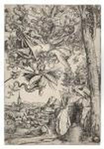 The Temptation Of St. Anthony by Lucas The Elder Cranach