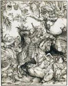 St. George On Horseback Slaying The Dragon (bartsch 64; Hollstein 82; Dodgson 90) by Lucas The Elder Cranach