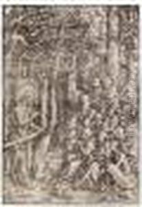 The Sermon Of St John The Baptist (b.60; Holl.85; Dodgson 119) by Lucas The Elder Cranach