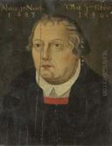 Portrait Of Martin Luther by Lucas The Elder Cranach