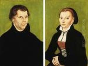 Portrait Of Martin Luther And Katharina Von Bora
