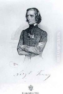 Portrait of Franz Liszt 1811-86 by Josef Nikolaus Kriehuber