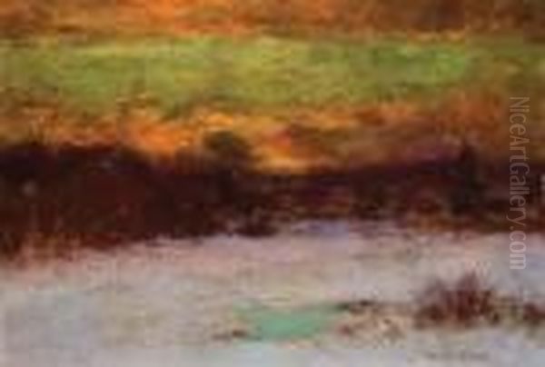 Sunset Over A Marsh - view 1