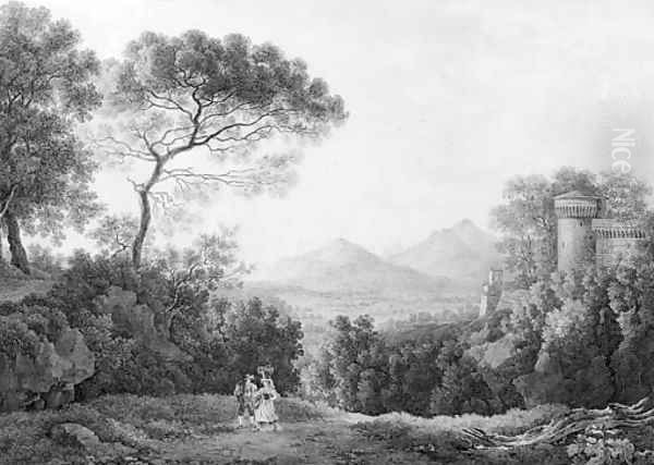 An extensive Italian landscape with the towers of Arpino - view 1