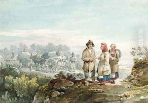 Russian Peasants by Carl Ivanovitch Kollmann