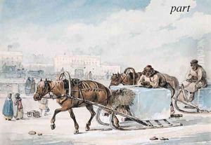 The Ice-Haulers by Carl Ivanovitch Kollmann