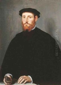 Portrait of a man, called Jacobus Scharon by Willem Adriaensz Key