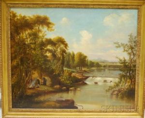 Gypsy Camp Along A Stream