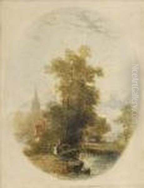 Amother And Child Crossing A Bridge - view 1