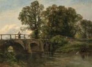 Looking Over A Stream by Thomas Creswick