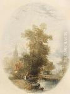 Mother And Child On A Bridge, A Vignette Mother And Child On A Bridge, A Vignette