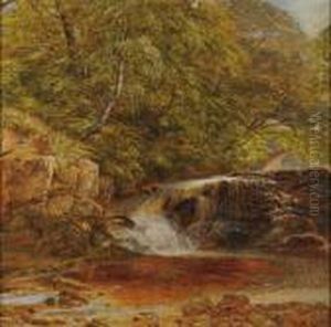 Forest Interior/a Northumberland, England View by Thomas Creswick