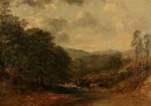 Mountainous River Landscape by Thomas Creswick