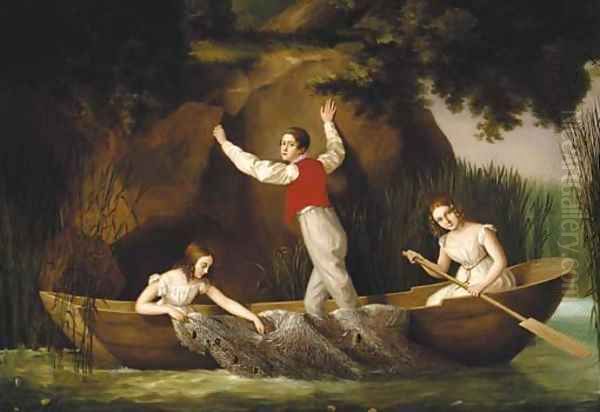 Steadying the boat - view 1