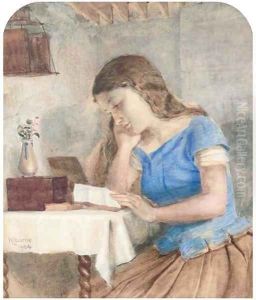 Engrossed in the letter by George Goodwin Kilburne