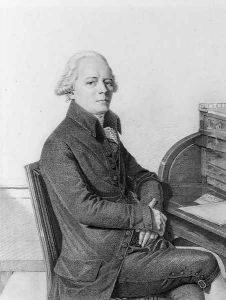 Jean-Jacques Reiset seated by a desk, a letter in front of him by Jean-Jacques Karpff (Casimir)