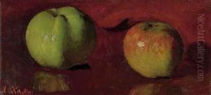 A study of apples; and A wooded path