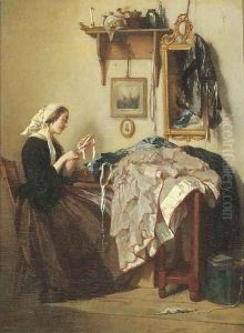 The young seamstress by Alexander Hugo Bakker Korff