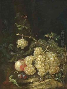 A still life with grapes by Georg Kneipp