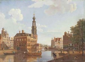 The Singel, Amsterdam, with the Munttorren