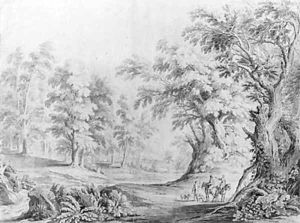 A wooded River Landscape by Alexander Keirincx