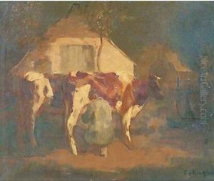 Milking time by Fedor Van Kregten