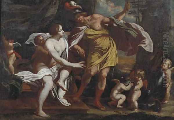 Mars and Venus and putti playing with armour - view 1