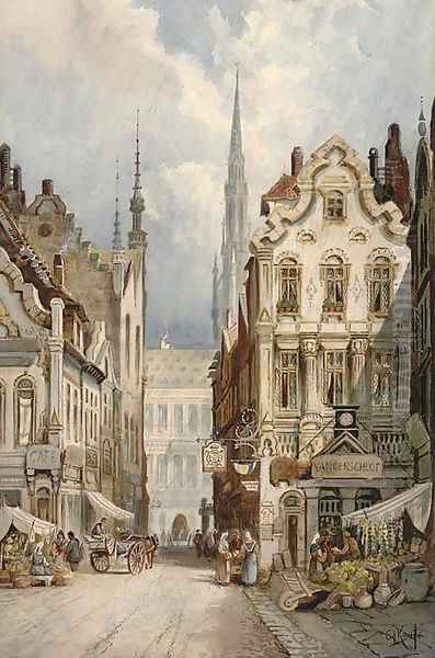 Market stalls, Brussels - view 1