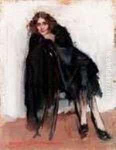 Figura Femminile In Un Interno by Luigi Crisconio