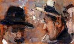 Autoritratto Con Un Amico by Luigi Crisconio