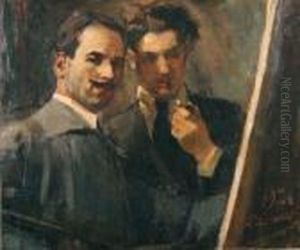 L'artista E Il Critico D'arte Alfredo Schettini