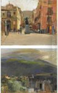Piazza Di Sorrento; Meta Di Sorrento by Luigi Crisconio