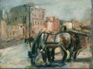 Paesaggio Con Carretto by Luigi Crisconio