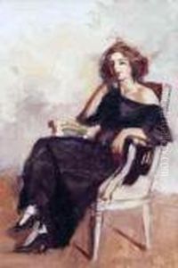 Interno Con Figura by Luigi Crisconio