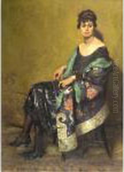 Ragazza Con Lo Scialle Verde - view 1