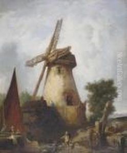 A Working Windmill by John Crome